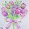 Welcome Purple Floral Bouquet Outdoor House Flag 28" x 40"